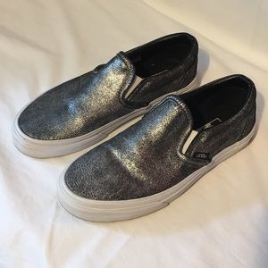 Vans Metallic Silver and Black
